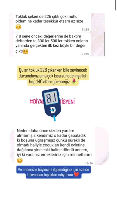 8 yıllık kronik yüksek değerlerden, ideal seviyelere doğru tıbbi bir yolculuk. Kan şekeri kontrolüyle hayata yeniden sağlıkla tutunuyoruz. 🌿